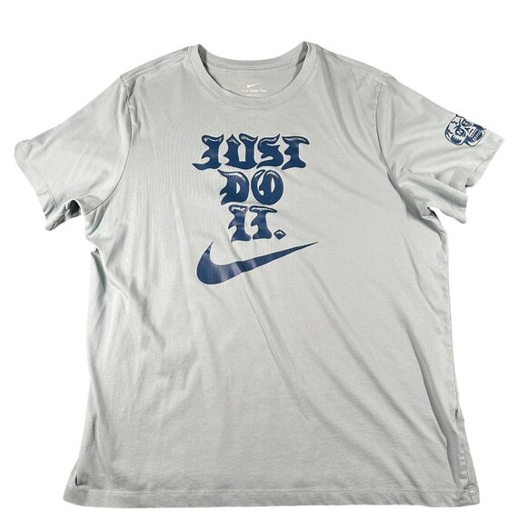 Nike Shirt Mens XL Green Just Do It Dri-Fit Swoosh Graphic Skull Logo Athletic - Picture 1 of 12